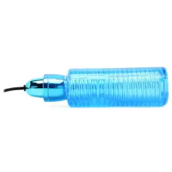 Мастурбатор Solo Slider 5X с вибро-пулей – голубой