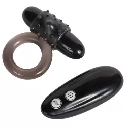 Эрекционное кольцо Premium Range Knuckler c вибрацией – черное