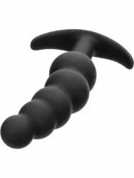 Анальная виброёлочка California Exotic Novelties Boundless Vibrating X5 Beaded Plug, для ношения, 10 режимов, 5 шариков, силикон