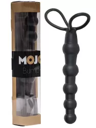 Насадка-анальная цепочка Mojo Bumpy с эластичными кольцами – черная