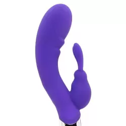 Перезаряжаемый вибромассажер Хай-Тек Embrace Bunny Wand – фиолетовый