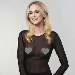 Украшение на грудь Flash Heart в виде сердца – серебристый