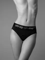 Трусики-пояс для страпона Strap-On-Me Harnais Lingerie Heroine, размер L, черный