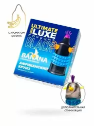 Стимулирующий презерватив Luxe Black Ultimate Африканский Круиз, 18,см, банан, 1 шт.
