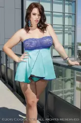 Лазурный двусторонний беби долл Coquette с трусиками – Queen Size