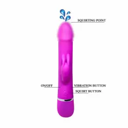 Вибромассажер двойного действия с эффектом эякуляции Wet Dream – розовый