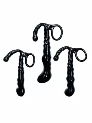 Черный набор анальных стимуляторов. OnOna