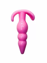 Набор анальных пробок для новичков Pink Pleasure OnOna, с анатомическим контуром, 4 размера, розовый