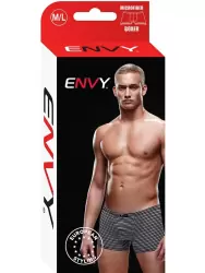 Мужские трусы-боксеры в черно-белую полоску - M/L