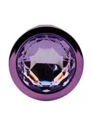 Фиолетовая алюминиевая текстурная анальная пробка Medium