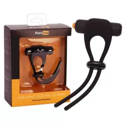 Виброкольцо-лассо Pornhub Vibrating Tighten Up Ring - черный