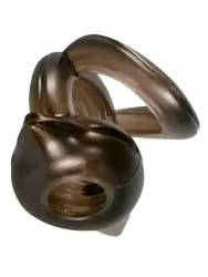 Эластичное эрекционное кольцо с подхватом мошонки Orion Penis Hodenringe, 3,2 см, ТПЕ,  черный