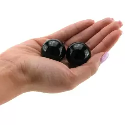 Вагинальные шарики Medium Black Glass Ben-Wa Balls
