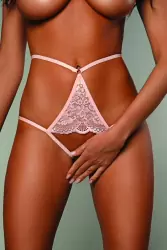 Откровенные трусики с доступом, Amor El, размер M, розовые