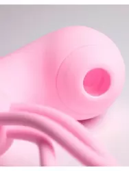 Вакуумный стимулятор клитора Youvic с вагинальными виброшариками, 16 см, 20 режимов, розовый