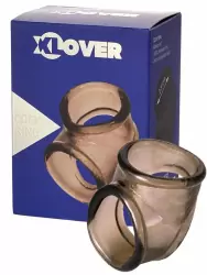 Эрекционное кольцо TOYFA XLover с подхватом мошонки – серый