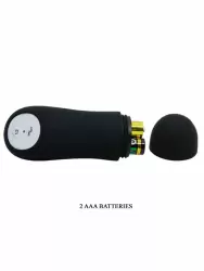 Реалистичная анальная вибропробка Pretty Love, 10 см, 12 режимов, с проводным пультом, черный