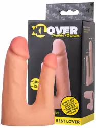Реалистичная насадка TOYFA XLover Double Pleasure для двойного проникновения – телесный