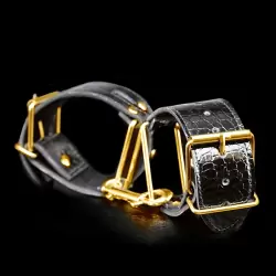 Наручники Fetish Fantasy Gold черные с золотом