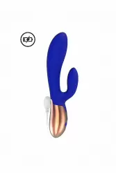 Вибратор-кролик с функцией нагрева Exquisite (синий): 20.5 см, 10 режимов вибрации, АБС/силикон
