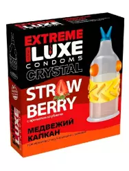 Стимулирующий презерватив Luxe Extreme Медвежий Капкан, 18,см, клубника, 1 шт.