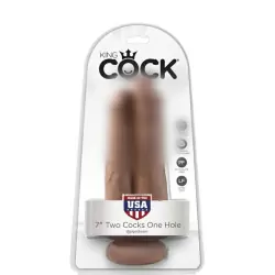 PipeDream King Cock 7 Фаллоимитатор двойной на присоске, L=17,8см, d=7,4см
