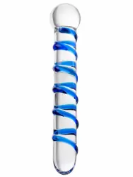 Стеклянный фаллоимитатор Sexus Glass, двусторонний, 19 см 