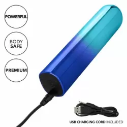 Роскошная вибропуля Glam, 9 см, 10 режимов, голубой