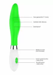 Оригинальный вибратор Athamas, 22.5 см, 10 скоростей, силикон, салатовый