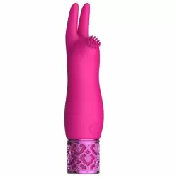 Компактная вибропуля Elegance, с ушками на конце, 11,8 см, силикон, розовый