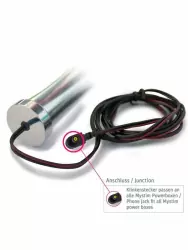 Анальный стимулятор Mystim Double Dan, для подключения к источнику электроимпульсов, 15,5 см, серебристый