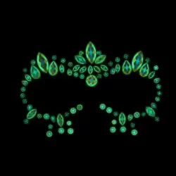 Декоративное украшение (камни) на клеевой основе Body Jewelry Stickers - Face - Glow in the Dark - O