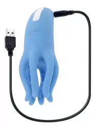 Необычный вибратор Evolved Tentacle Tickler, 13,7 см, 10 режимов, в форме осьминога, силикон, голубой