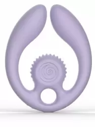 Эргономичный вибратор для пар SVibe Snail GIZI Duo, 3 мотора, пульт ДУ, силикон, лиловый