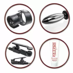 Набор для электростимуляции Deluxe Shock Therapy Travel Kit - черный с белым