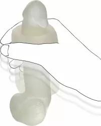 Эрекционное кольцо-бампер SLOP TOP NASTY LUV, диаметр 2,5 см, силикон, светящийся, белый