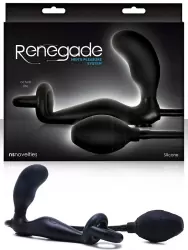 Анальный стимулятор с кольцом на пенис и мошонку Renegade