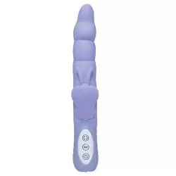 Вибратор двойного действия с ротацией Smile Fancy - голубой