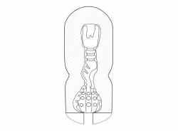 Мастурбатор с эффектом отсоса - Pure Touch. 15 см, силикон