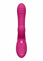 Вибратор-кролик Tani c функцией имитации движения пальцев для двойной стимуляции точки G/P, розовый