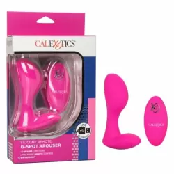 Компактный стимулятор CalExotics Silicone Remote G Spot Arouser, 10,75 см, с пультом Д/У, 12 режимов, силикон, розовый