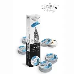 Набор из 5 массажных свечей Petits JouJoux London Refill Ревень и Черная смородина - 5 x 43 мл