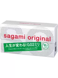 Гладкие презервативы Sagami Original 002 полиуретановые, ультратонкие, 10 шт