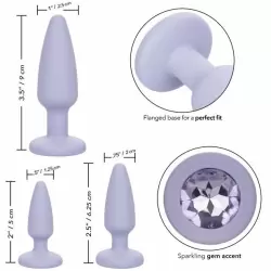 Набор анальных пробок из силикона FIRST TIME CRYSTAL BOOTY KT-PR