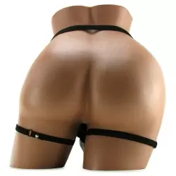 Полый страпон с клиторальным стимулятором Wabbit Hollow Strap-on с вибрацией – фиолетовый