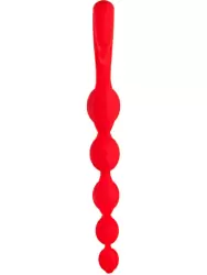 Элегантная анальная цепочка Fun Factory Bendybeads, 5 бусин, 26,3 см, красная