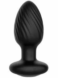 Крупная анальная вибровтулка Nexus Tornado Large с функцией вращения, 9,1 см, размер L, черная