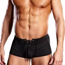 Черные боксеры BlueLine на шнуровке – L/XL