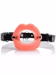 Кляп-расширитель Master Series, в форме пышных губ, силикон, розовый
