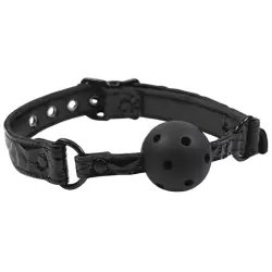Кляп с виниловым ремешком Sinful Ball Gag – черный